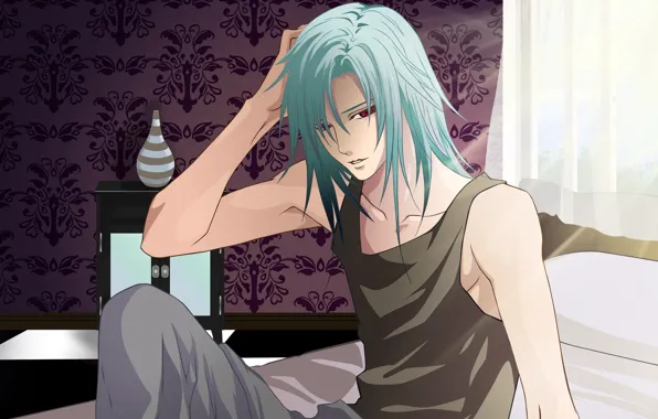 Picture room, anime, art, guy