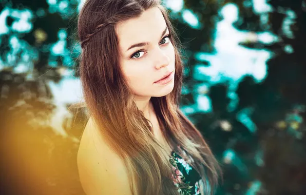 Look, glare, portrait, bokeh, Paola