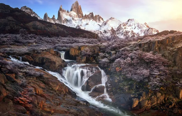 Picture Argentina, Los Glaciares National Park, Fitz Roy, River of the Waterfall
