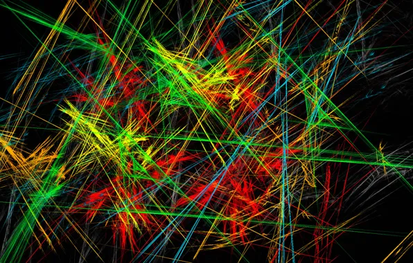 Rays, light, line, color, chaos