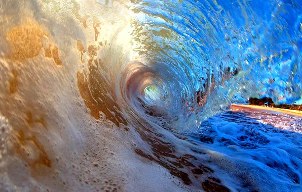 Sand, wave, beach, landscape, the ocean, waves, beach, ocean