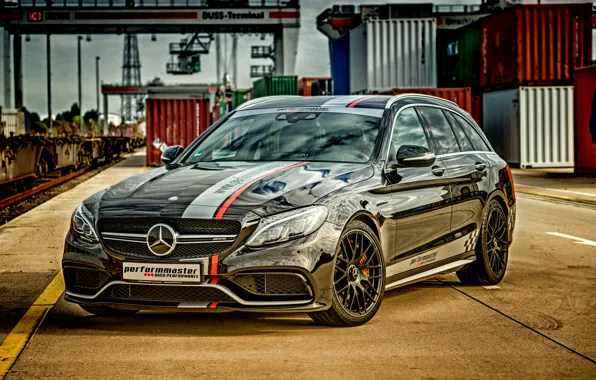 Picture black, Mercedes-Benz, Mercedes, AMG, Black, AMG, universal, C-Class