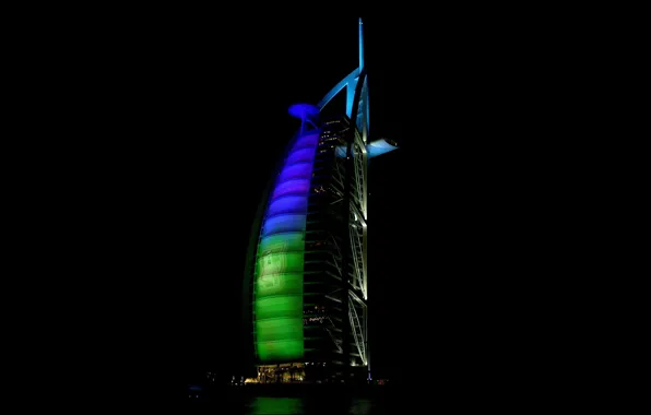 Night, Tower, Dubai