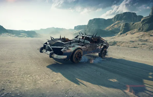 Picture car, game, sky, Mad Max