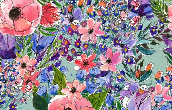 Flowers, pattern, pattern, seamless, Floral