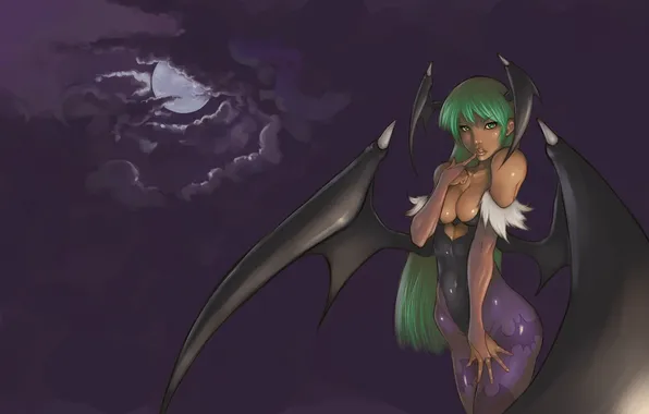 Girl, wings, the demon, Morrigan