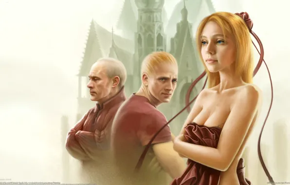 Girl, castle, male, Corrado Vanelli