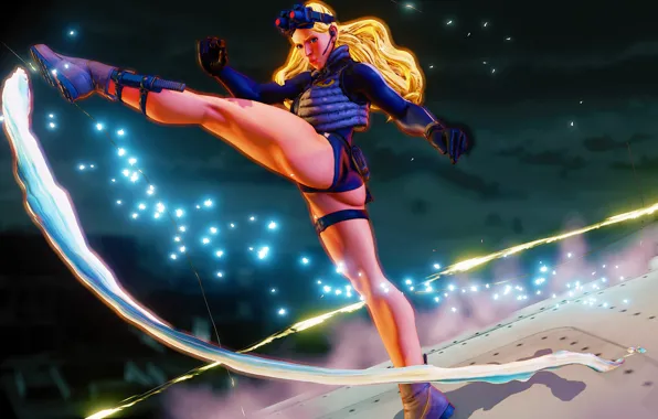 Ass, girl, blonde, blow, leg, ass, stroke, street fighter