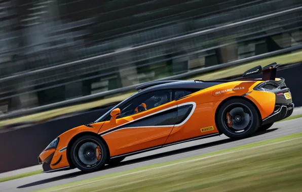 Picture coupe, McLaren, side, on the track, 2020, V8 twin-turbo, 620R, 620 HP