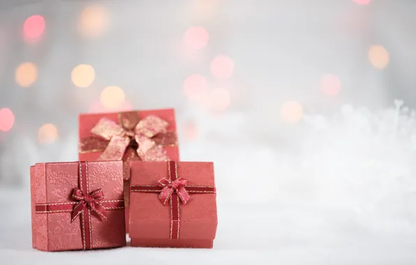Snowflakes, lights, holiday, box, gift, Christmas, tape, gifts