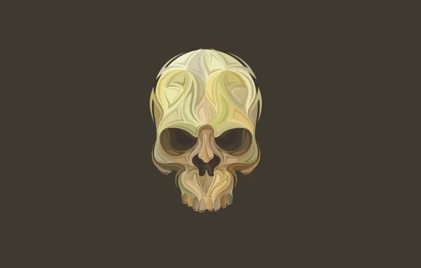 Picture skull, minimalism, head, skeleton