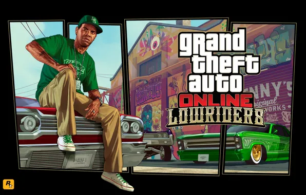 Cars, art, cars, Grand Theft Auto V, lowrider, grand theft auto online, Lamar