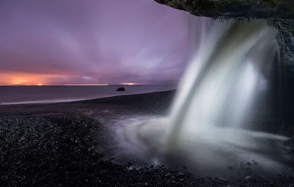 Picture waterfall, Canada, State Park, Mystic Beach, Juan De Fuca