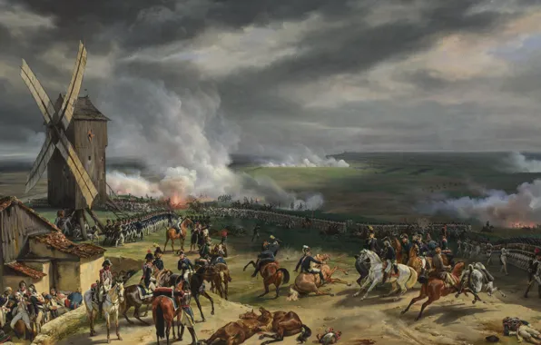 Picture oil, picture, canvas, "Battle of Valmy", «The Battle of Valmy»
