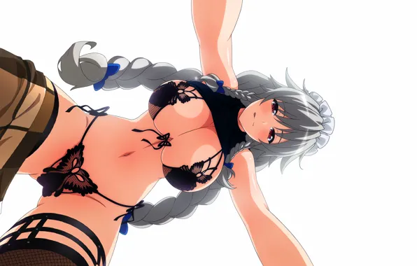 Girl, sexy, lingerie, pantsu, bra, cleavage, panties, thighhighs