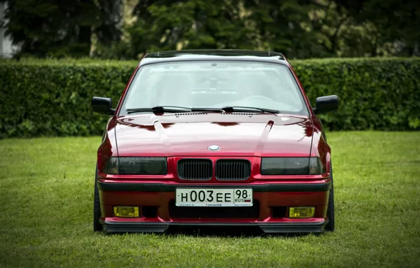 Tuning, bmw, BMW, red, stance, E36