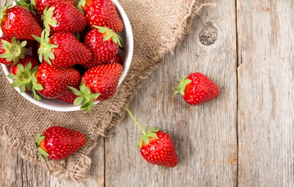 Berries, Board, strawberry, bowl