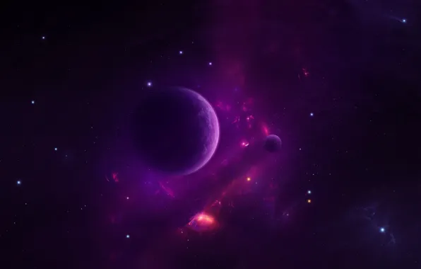 Stars, Planet, Nebula, Planet, Stars, Space, Art, Satellite