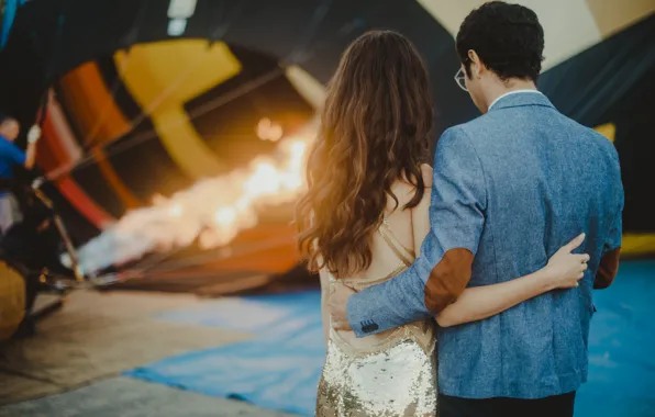 Girl, love, balloon, guy, lovers