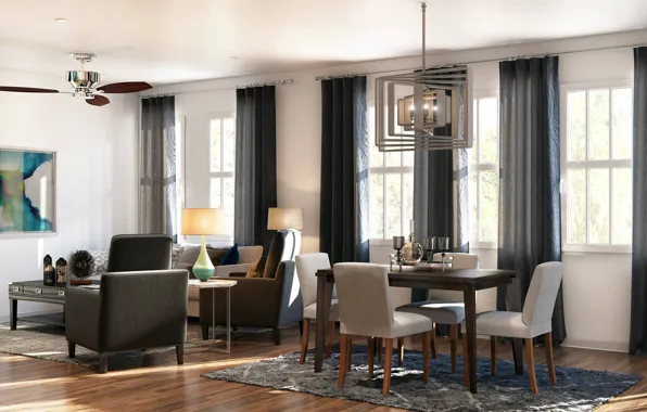 Wallpaper interior, living room, dining room for mobile and desktop ...
