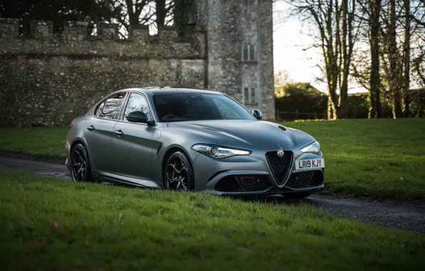 Alfa Romeo, grey, Giulia, Alfa Romeo Giulia Quadrifoglio NRING