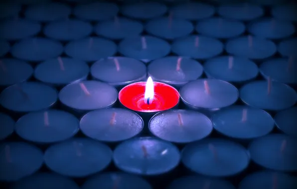 Macro, candles, lights