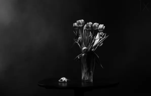 Table, bouquet