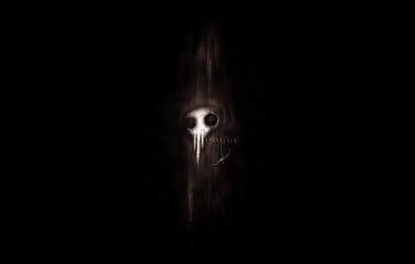 Picture darkness, skull, spider