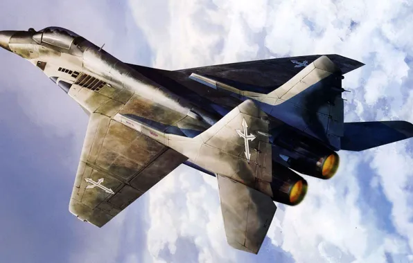 Figure, art, the plane, the MiG-29
