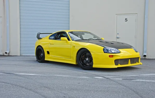 Supra, toyota, yellow