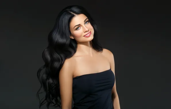 Look, girl, face, smile, model, makeup, brunette, hairstyle