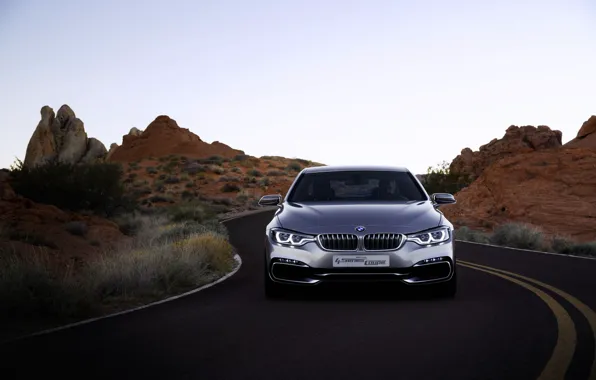 BMW, sedan, gray, 4series