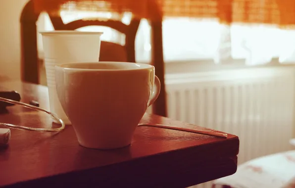 Table, morning, mug, Cup