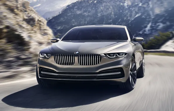 Road, background, coupe, BMW, BMW, the concept, Coupe, the front
