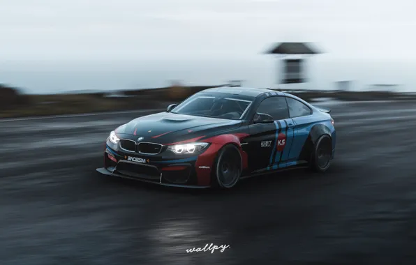 Picture speed, Microsoft, BMW M4, game art, Forza Horizon 4, by Wallpy