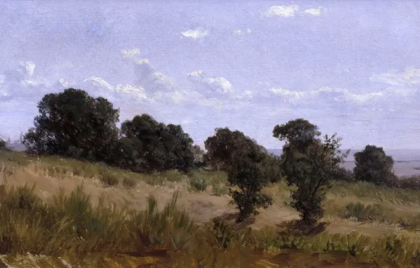 Grass, trees, landscape, nature, Carlos de Haes, The landscape in define