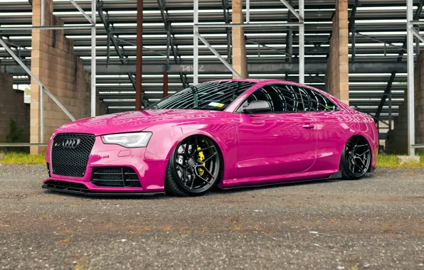 Audi, Pink, RS5, Coupe, Audi RS5, Black Wheels