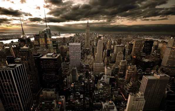 Picture city, the evening, New York, NYC