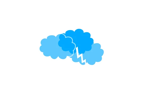 Lightning, minimalism, Cloud