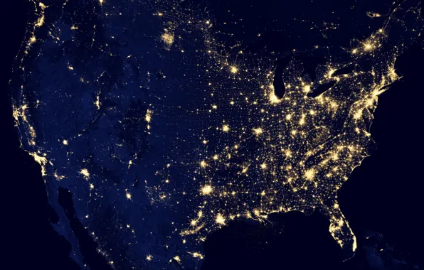 Picture night, lights, USA