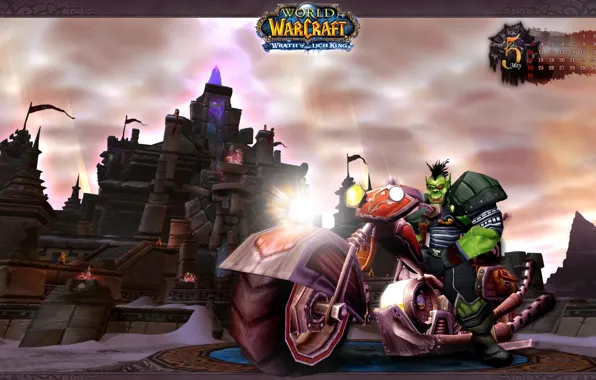 Rock, Orc, wow, world of warcraft, ork, Horde, Horde, mehanotsikl