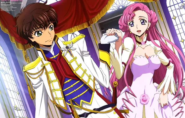 Girl, anime, art, guy, Code Geass, Code Geass