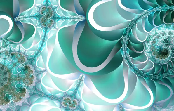 Picture pattern, fractal, blue