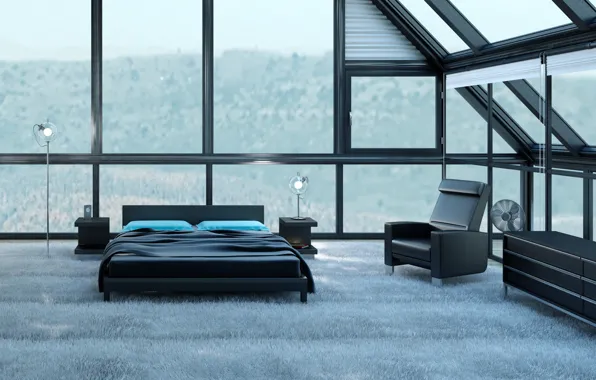 Design, bed, fan, chair, apartment, design, Interior, chair