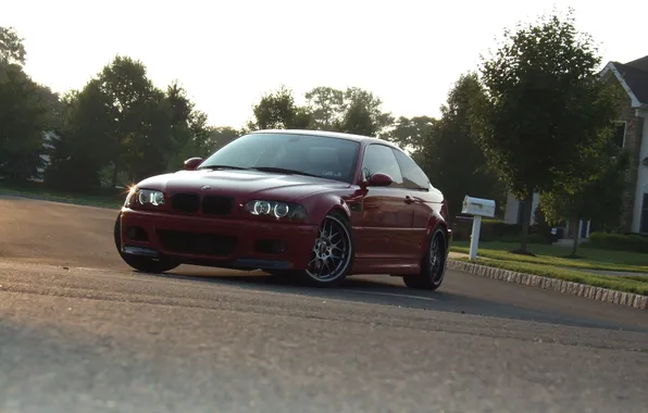 Picture lights, red, bmw m3