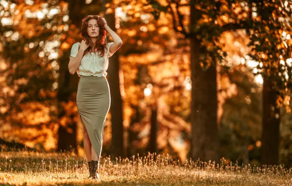 Picture girl, nature, background