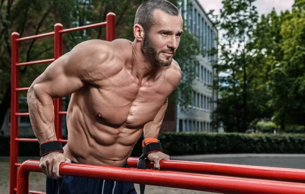Street, beard, muscle, muscle, training, athlete, workout, workout