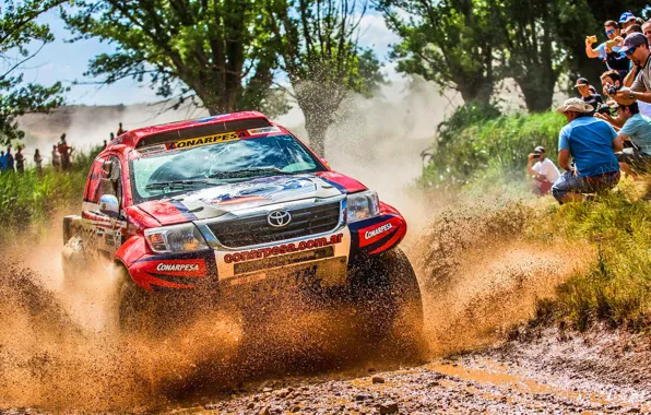 Picture Sport, Speed, People, Race, Dirt, Lights, Toyota, Hilux