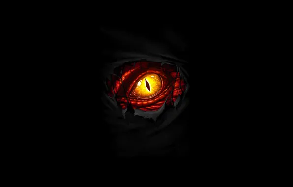 Dragon, Look, Eyes, Monster, Fabric, Darkness, Fantasy, Dragon