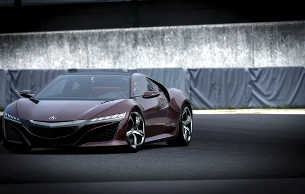 Picture race, track, ACURA nsx